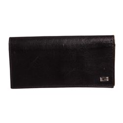 Gucci Black Grained Leather Bifold Long Wallet