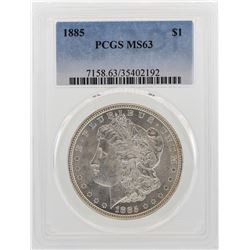 1885 $1 Morgan Silver Dollar Coin PCGS MS63