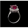 Image 4 : 14KT White Gold 3.20 ctw Pink Tourmaline and Diamond Ring