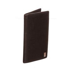 Dunhill Brown Leather Long Bifold Wallet