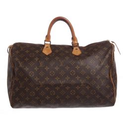Louis Vuitton Monogram Canvas Leather Speedy 40 cm Bag