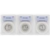 Image 1 : Lot of (3) 1955 Franklin Half Dollar Coins NGC MS63