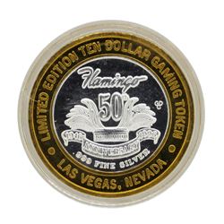 .999 Silver Flamingo Las Vegas Nevada $10 Casino Limited Edition Gaming Token