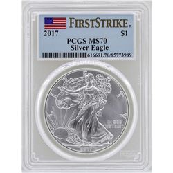 2017 $1 American Silver Eagle Coin PCGS MS70 First Strike