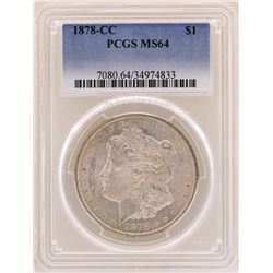 1878-CC $1 Morgan Silver Dollar Coin PCGS MS64