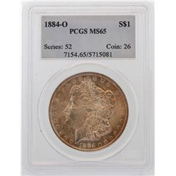 1884-O $1 Morgan Silver Dollar Coin PCGS MS65