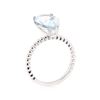 Image 4 : 14KT White Gold 3.17 ctw Pear Shaped Aquamarine Solitaire Ring