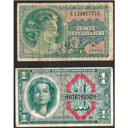 Lot of Series 611/692 $1 Military Payment Certificate Notes