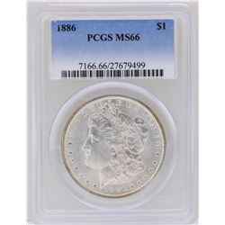 1886 $1 Morgan Silver Dollar Coin PCGS MS66