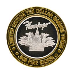 .999 Silver Flamingo Laughlin Nevada $10 Casino Limited Edition Gaming Token