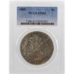 1889 $1 Morgan Silver Dollar Coin PCGS MS63