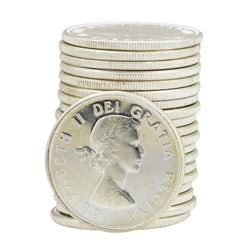 Roll of (20) 1961 Brilliant Uncirculated Canadian Half Dollars