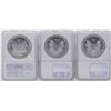 Image 2 : Lot of 1993-1995 $1 American Silver Eagle Coins NGC MS69