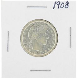 1908 Barber Silver Quarter Coin