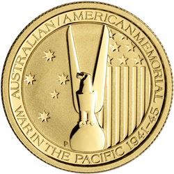 2013 $15 Australia War in the Pacific 1/10 oz Gold Coin