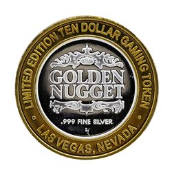 .999 Silver Golden Nugget Las Vegas, Nevada $10 Casino Limited Edition Gaming To