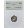Image 1 : 1938 Mercury Dime Proof Coin PCGS PR64 Old Rattler Holder