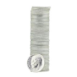 Roll of (50) 1963 Brilliant Uncirculated Roosevelt Dimes