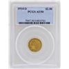 Image 1 : 1914-D $2 1/2 Indian Head Quarter Eagle Gold Coin PCGS AU50