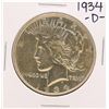 Image 1 : 1934-D $1 Peace Silver Dollar Coin