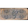 Image 2 : 1862 $5 Confederate States of America Note