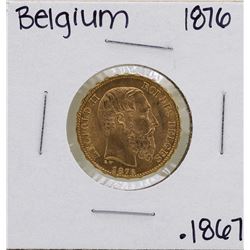 1876 Belgium Leopold 20 Francs Gold Coin
