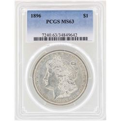 1896 $1 Morgan Silver Dollar Coin PCGS MS63