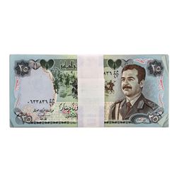 Lot of (25) Iraqi 25 Dinars Saddam Hussein Notes