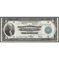 1918 $1 Federal Reserve Bank Note Minneapolis