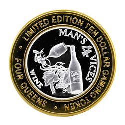 .999 Silver Four Queens Casino Hotel Las Vegas $10 Limited Edition Gaming Token