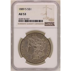 1889-S $1 Morgan Silver Dollar Coin NGC AU53