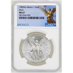 1985Mo Mexico Libertad Onza Silver Coins NGC MS67