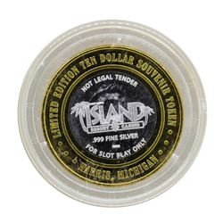 .999 Silver Chip-Ins Island Resort Harris, MI $10 Limited Edition Gaming Token