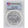 Image 1 : 2017 $1 American Silver Eagle Coin PCGS MS70 First Strike