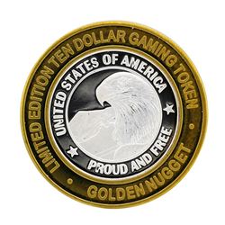 .999 Silver Golden Nugget Las Vegas, Nevada $10 Casino Limited Edition Gaming To