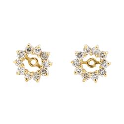 14KT Yellow Gold 0.75 ctw Diamond Earring Jackets