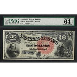 1880 $10 Jackass Legal Tender Note Fr.107 PMG Choice Uncirculated 64 Net