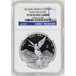 2013MO Mexico Onza Proof Silver Coin NGC PF69 Ultra Cameo Early Releases