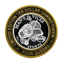.999 Silver Four Queens Casino Hotel Las Vegas $10 Limited Edition Gaming Token