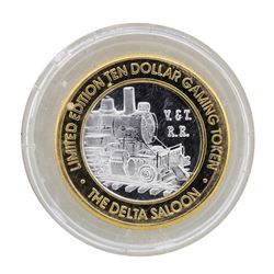 .999 Silver The Delta Saloon Nevada $10 Casino Limited Edition Gaming Token