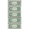 Image 2 : District Set of 1963B $1 Federal Reserve BARR Uncirculated Notes