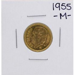 1955 Cinco Pesos Gold Coin