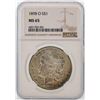 Image 1 : 1898-O $1 Morgan Silver Dollar Coin NGC MS65