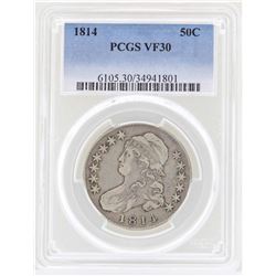 1814 Capped Bust Half Dollar Coin PCGS VF30