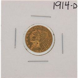 1914-D $2 1/2 Indian Head Quarter Eagle Gold Coin