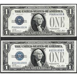 Lot of (2) 1928A Funnyback Silver Certificate Notes
