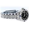 Image 3 : Rolex Ladies Stainless Steel Black Diamond & Sapphire Datejust Wristwatch
