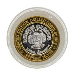 .999 Silver Circus Circus Hotel & Casino $10 Limited Edition Casino Gaming Token