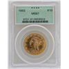 Image 1 : 1892 $10 Liberty Head Eagle Gold Coin PCGS MS61