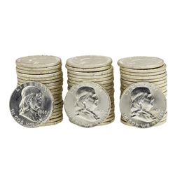 Lot of (3) Rolls of (20) 1963-D Brilliant Uncirculated Franklin Half Dollars